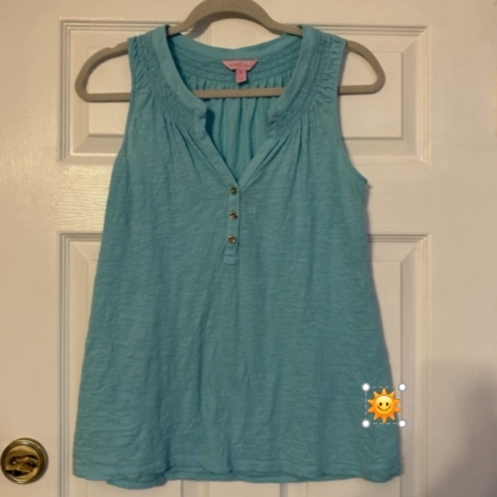 Women's Sleeveless Blue Top